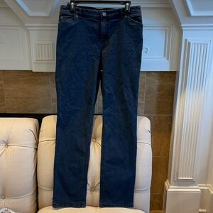 𝅺G:  JJill Thred & True Fit Slim Leg Dark Stretchy Denim Jean